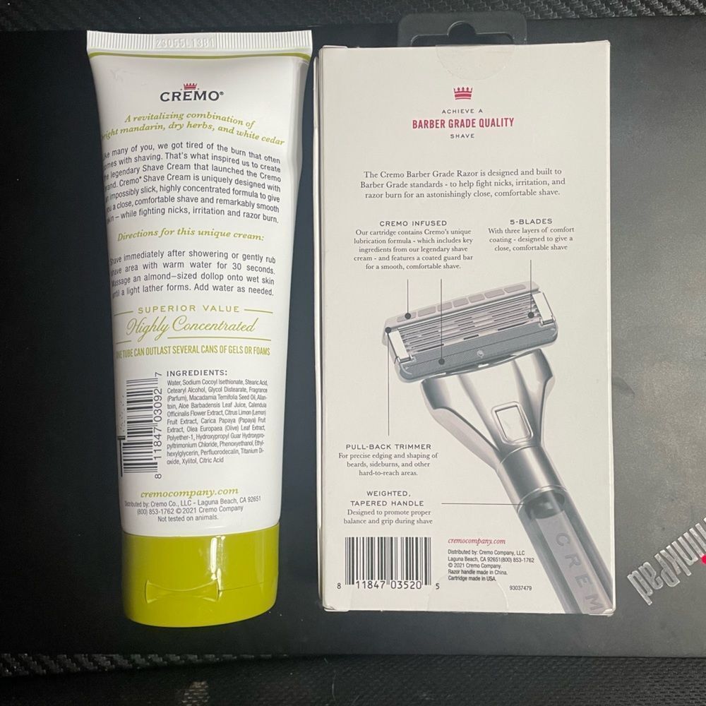 Cremo Razor & Shaving Cream Bundle - Picture 3 of 4